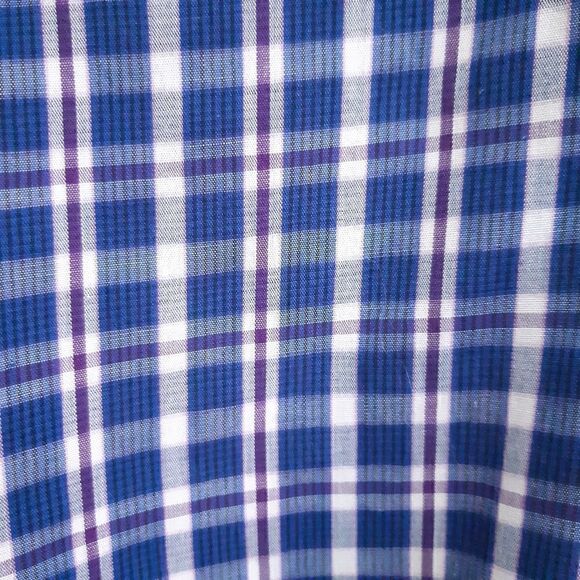 Tex Blue and Purple Plaid Button Down Shirt - Picture 7 of 8